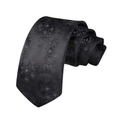 Black Floral Necktie – Formal & Wedding | Andrew