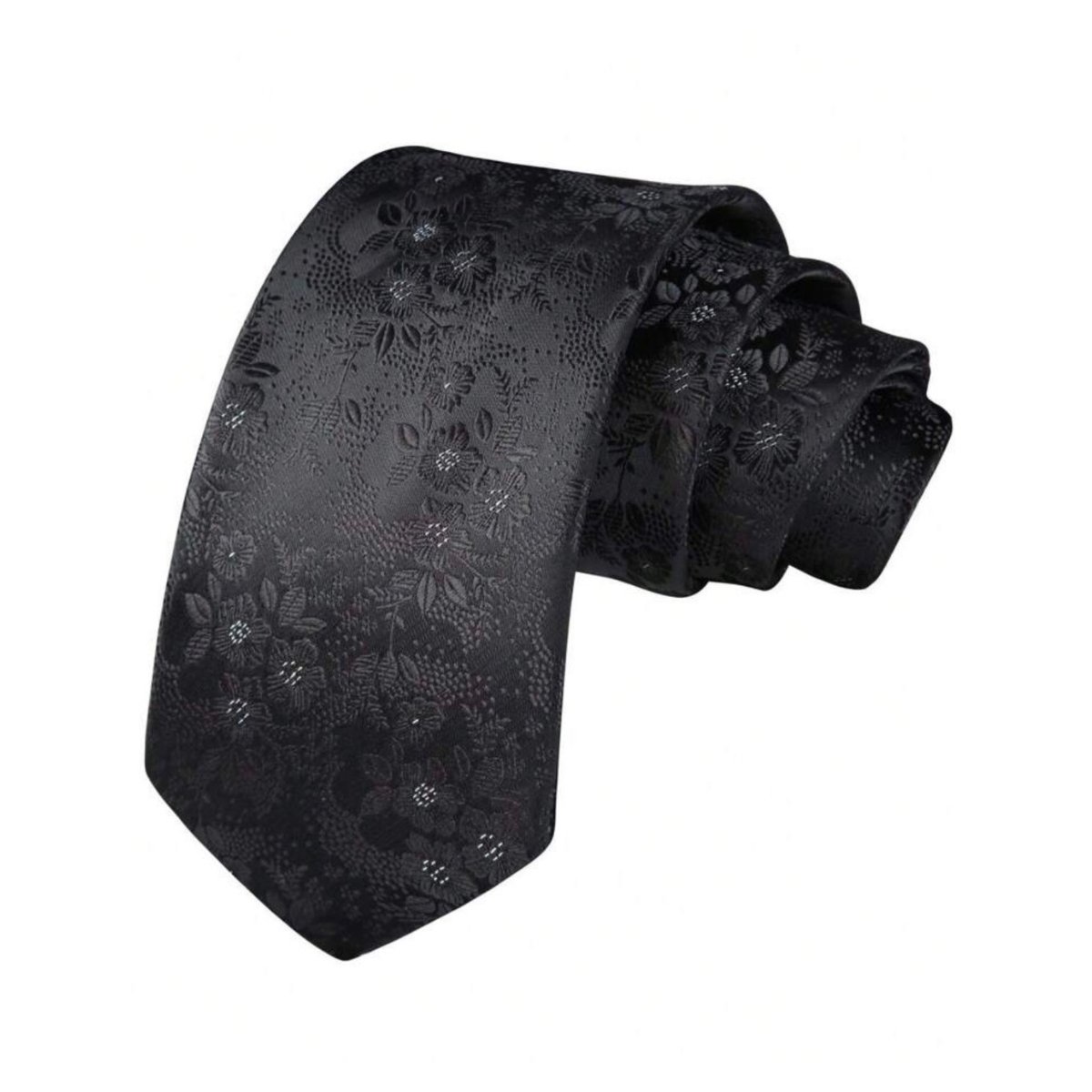 Black Floral Necktie – Formal & Wedding | Andrew